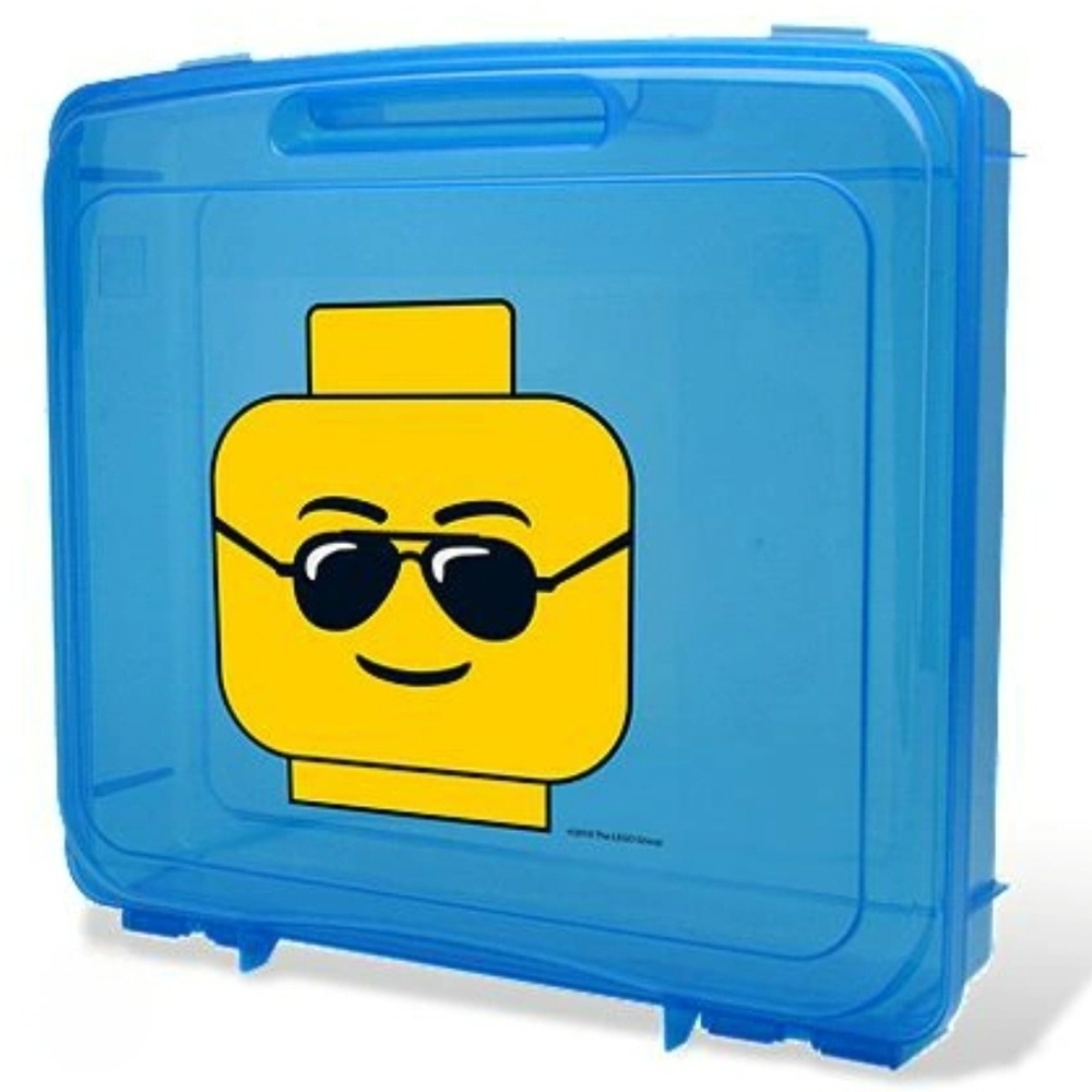 VINTAGE 2010 LEGO Blue Storage Case HOLDER CARRIER STORAGE DATED GREAT FIND